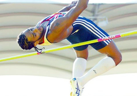 Ben doing the high jump 